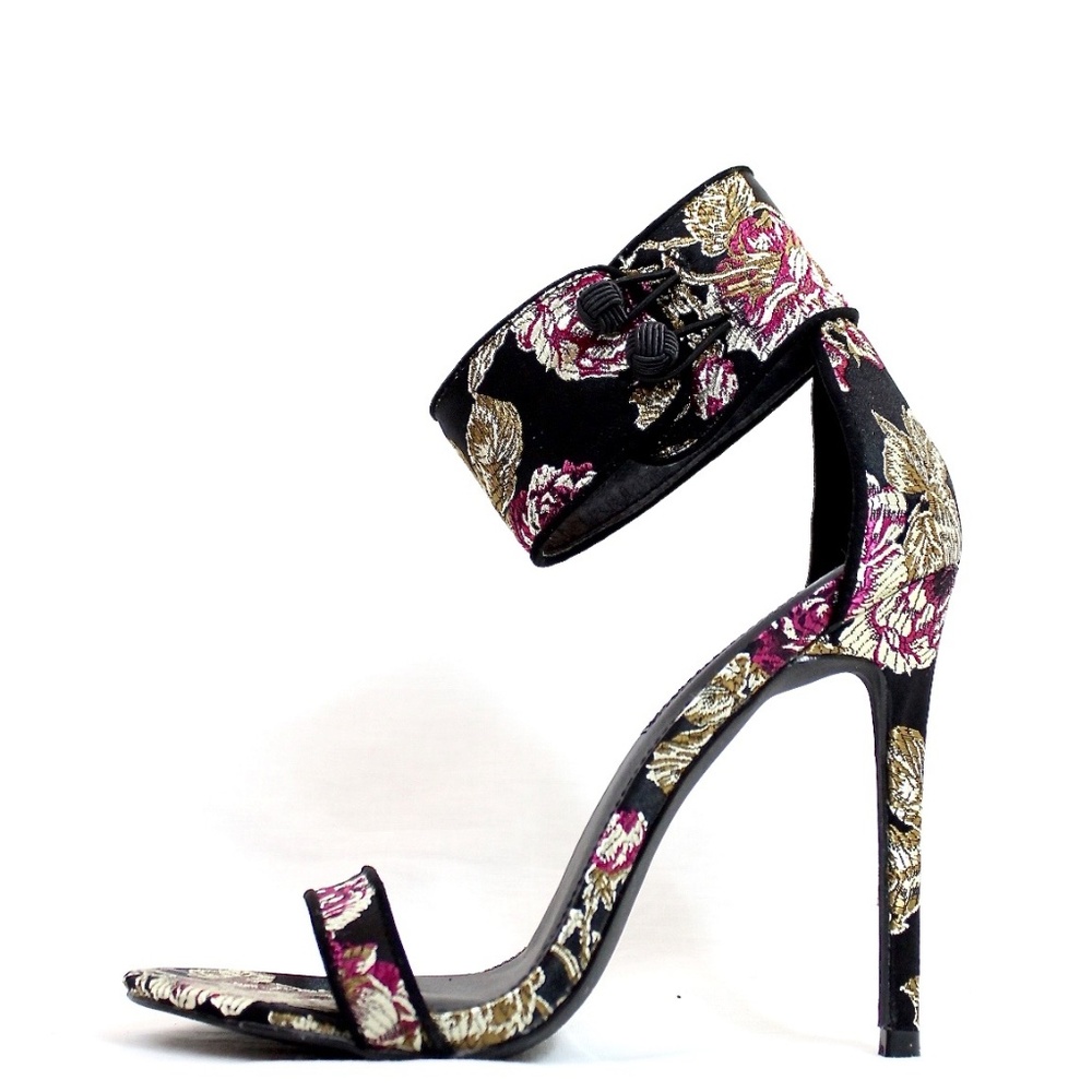 Multi color Open Toe Stiletto Heel Sandals - Picture 2 of 5